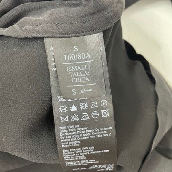 ALL SAINTS Black Silk Mini Dress - Picture 4 of 6